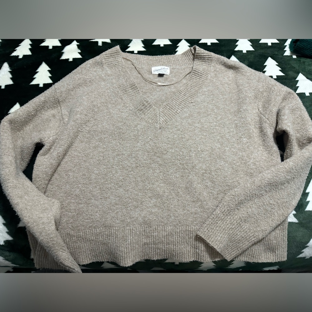 Universal Thread Men's Light Tan V-Neck Sweater